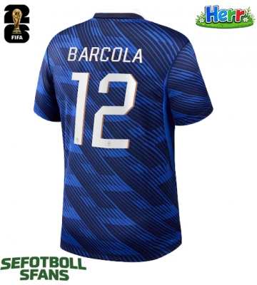 Frankrike Bradley Barcola #12 Hemmatröja VM 2026 Kortärmad